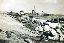 4th Marine Division on Beaches at Iwo Jima D-Day, 19 February 1945. From the USMC Archives.