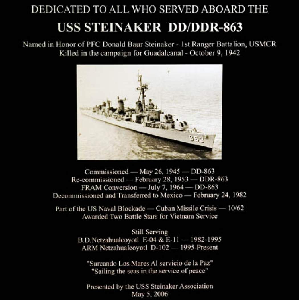 USS Steinaker (DD/DDR-863) | National Museum of the Pacific War