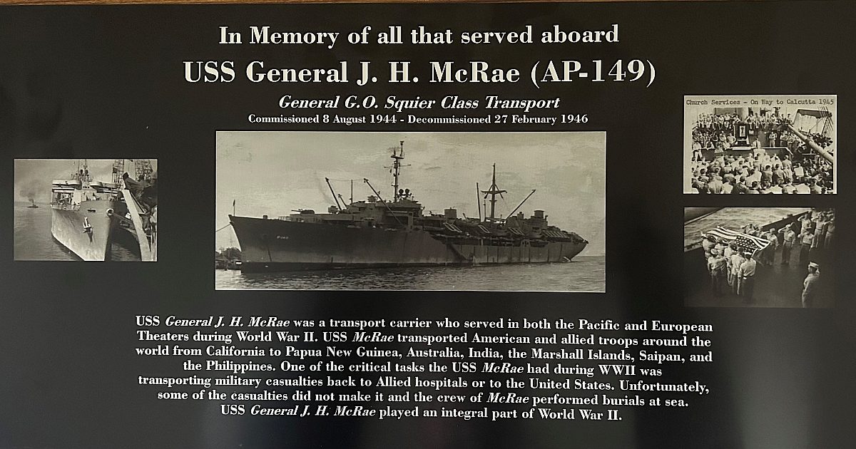 USS General J. H. McRae (AP-149) | National Museum of the Pacific War